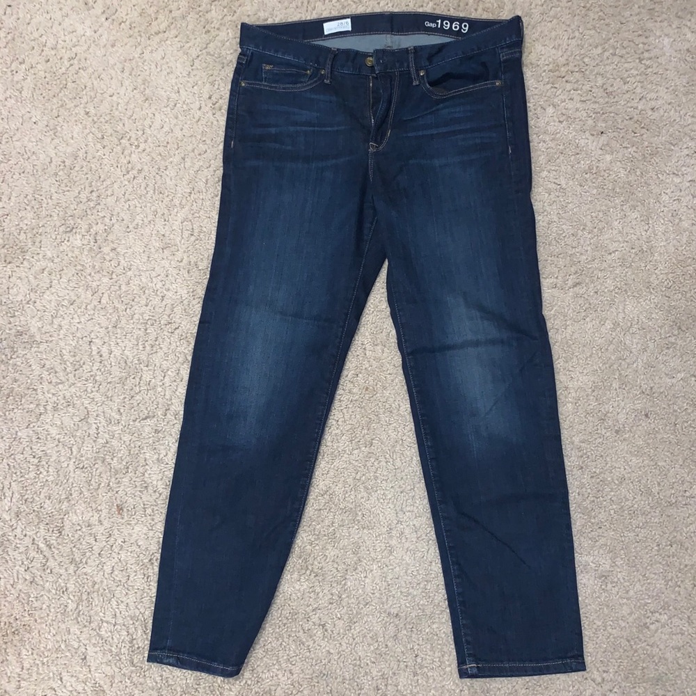 dark denim GAP jeans